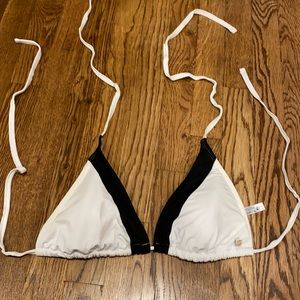 Black and White Bikini Top
